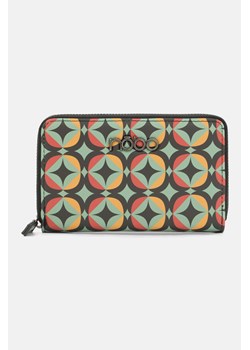 Multikolorowy portfel Nobo w geometryczne wzory, miętowy ze sklepu NOBOBAGS.COM w kategorii Listonoszki - zdjęcie 167465293
