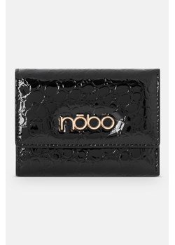Mały portfel z klapką Nobo lakier czarny ze sklepu NOBOBAGS.COM w kategorii Portfele damskie - zdjęcie 167467332