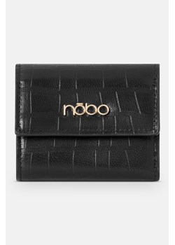 Mały portfel z klapką Nobo croco czarny ze sklepu NOBOBAGS.COM w kategorii Portfele damskie - zdjęcie 167467493