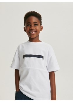 Reserved - T-shirt oversize - biały ze sklepu Reserved w kategorii T-shirty chłopięce - zdjęcie 167467734