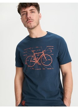 Sinsay - Koszulka z nadrukiem - niebieski ze sklepu Sinsay w kategorii T-shirty męskie - zdjęcie 167561584