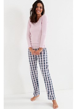 Dwuczęściowa piżama damska 219, Kolor różowo-szary, Rozmiar XL, Cana ze sklepu Intymna w kategorii Piżamy damskie - zdjęcie 167563620