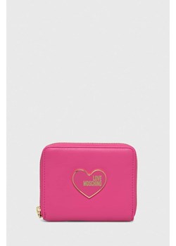 Love Moschino portfel damski kolor różowy ze sklepu ANSWEAR.com w kategorii Portfele damskie - zdjęcie 167576383