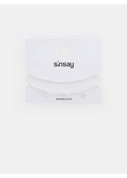 Sinsay - Bransoletki 2 pack - srebrny ze sklepu Sinsay w kategorii Bransoletki - zdjęcie 167580491