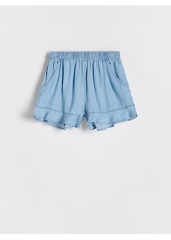 Reserved - Szorty z Tencelu™Lyocellu - niebieski ze sklepu Reserved w kategorii Spodenki dziewczęce - zdjęcie 167582832