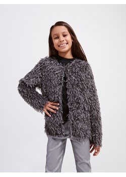 Reserved - Bluzka z imitacji piór - ciemnoszary ze sklepu Reserved w kategorii Swetry dziewczęce - zdjęcie 167616614