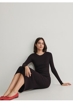 Reserved - Sukienka z wiskozy - czarny ze sklepu Reserved w kategorii Sukienki - zdjęcie 167619844
