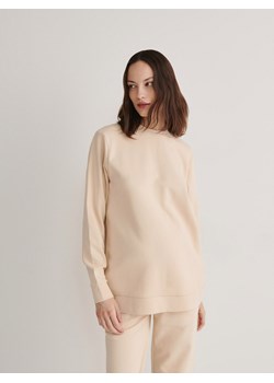 Reserved - Bluza z bawełny - beżowy ze sklepu Reserved w kategorii Bluzy ciążowe - zdjęcie 167620064