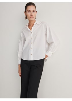 Reserved - Koszula z ozdobnymi guzikami - złamana biel ze sklepu Reserved w kategorii Koszule damskie - zdjęcie 167620231