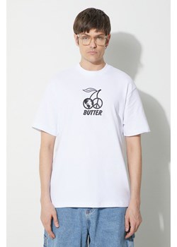 Butter Goods t-shirt bawełniany Cherry Tee męski kolor biały z nadrukiem BGQ423D10202 ze sklepu PRM w kategorii T-shirty męskie - zdjęcie 167622683