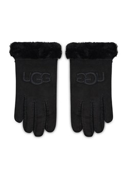 Rękawiczki Damskie Ugg W Sheepskin Embroider 20931 Black ze sklepu eobuwie.pl w kategorii Rękawiczki damskie - zdjęcie 167626870