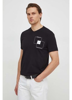 Armani Exchange t-shirt męski kolor czarny z nadrukiem 3DZTHP ZJE6Z ze sklepu ANSWEAR.com w kategorii T-shirty męskie - zdjęcie 167635344