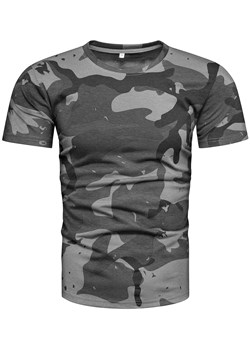 Koszulka męska moro szara Recea ze sklepu Recea.pl w kategorii T-shirty męskie - zdjęcie 167637803