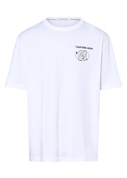 Calvin Klein Jeans Koszulka męska Mężczyźni Bawełna biały nadruk ze sklepu vangraaf w kategorii T-shirty męskie - zdjęcie 167641172