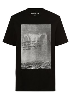 GUESS Koszulka męska Mężczyźni Bawełna czarny nadruk ze sklepu vangraaf w kategorii T-shirty męskie - zdjęcie 167641180