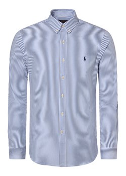 Polo Ralph Lauren Koszula męska - krój slim fit Mężczyźni Slim Fit Bawełna niebieski w paski ze sklepu vangraaf w kategorii Koszule męskie - zdjęcie 167641201