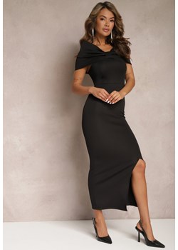 Czarna Sukienka Maxi Hiszpanka z Kokardą na Dekolcie Pansia ze sklepu Renee odzież w kategorii Sukienki - zdjęcie 167643430