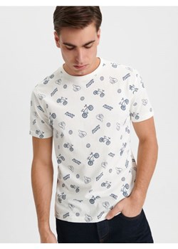Sinsay - Koszulka z nadrukiem - kremowy ze sklepu Sinsay w kategorii T-shirty męskie - zdjęcie 167644330