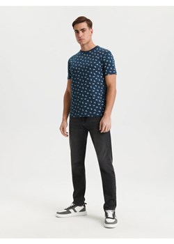 Sinsay - Koszulka z nadrukiem - niebieski ze sklepu Sinsay w kategorii T-shirty męskie - zdjęcie 167644331