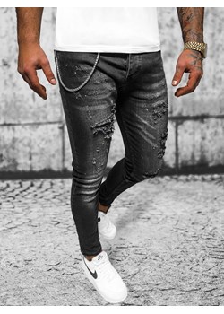 Spodnie jeansowe męskie czarne OZONEE O/MB465 ze sklepu ozonee.pl w kategorii Jeansy męskie - zdjęcie 167648620