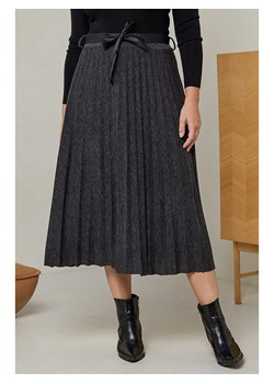 Curvy Lady Spódnica plisowana w kolorze antracytowym ze sklepu Limango Polska w kategorii Spódnice - zdjęcie 167650661