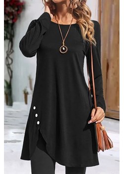 Tunika LAMARSA BLACK ze sklepu Ivet Shop w kategorii Bluzki damskie - zdjęcie 167652911