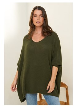 Curvy Lady Sweter w kolorze khaki ze sklepu Limango Polska w kategorii Swetry damskie - zdjęcie 167656430