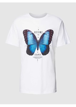 T-shirt z nadrukiem z motywem model ‘Become the Change’ ze sklepu Peek&Cloppenburg  w kategorii T-shirty męskie - zdjęcie 167659574