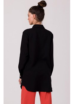 Tunika koszulowa z kołnierzykiem czarna B276, Kolor czarny, Rozmiar L/XL, BeWear ze sklepu Primodo w kategorii Sukienki - zdjęcie 167663791