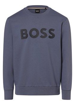 BOSS Bluza męska - Soleri 02 Mężczyźni Bawełna niebieski nadruk ze sklepu vangraaf w kategorii Bluzy męskie - zdjęcie 167665724