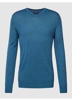 Sweter z dzianiny z wełny jagnięcej ze sklepu Peek&Cloppenburg  w kategorii Swetry męskie - zdjęcie 167671930
