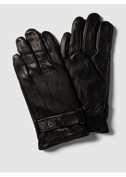 Rękawiczki ze skóry z ozdobnymi szwami ze sklepu Peek&Cloppenburg  w kategorii Rękawiczki męskie - zdjęcie 167673674