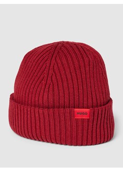 Czapka beanie z imitacji dzianiny model ‘Xishon’ ze sklepu Peek&Cloppenburg  w kategorii Czapki zimowe męskie - zdjęcie 167673922