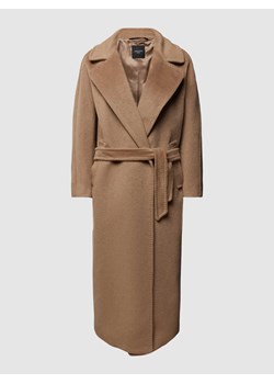 Płaszcz z wiązanym paskiem model ‘TEMPERA’ ze sklepu Peek&Cloppenburg  w kategorii Płaszcze damskie - zdjęcie 167674113