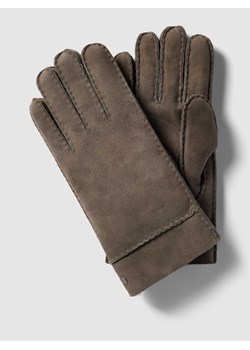 Rękawiczki z detalem z logo ze sklepu Peek&Cloppenburg  w kategorii Rękawiczki męskie - zdjęcie 167674334