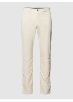 Spodnie sztruksowe z wyhaftowanym logo model ‘DENTON’ ze sklepu Peek&Cloppenburg  w kategorii Spodnie męskie - zdjęcie 167676080