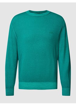 Sweter z dzianiny z detalem z logo model ‘Astefe’ ze sklepu Peek&Cloppenburg  w kategorii Swetry męskie - zdjęcie 167676213