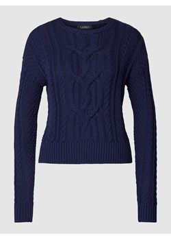 Sweter z dzianiny z wzorem warkocza ze sklepu Peek&Cloppenburg  w kategorii Swetry damskie - zdjęcie 167681571