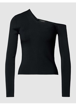 Bluzka z długim rękawem i fakturą z drobnym prążkowaniem ze sklepu Peek&Cloppenburg  w kategorii Bluzki damskie - zdjęcie 167681593