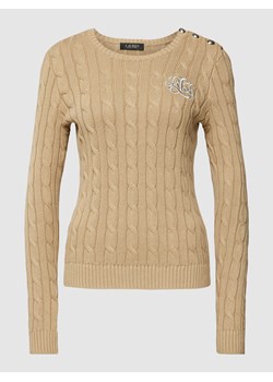 Sweter z dzianiny z prążkowanymi wykończeniami ze sklepu Peek&Cloppenburg  w kategorii Swetry damskie - zdjęcie 167681672