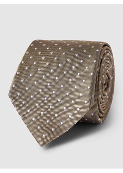 Krawat jedwabny z drobnym wzorem na całej powierzchni ze sklepu Peek&Cloppenburg  w kategorii Krawaty - zdjęcie 167681850