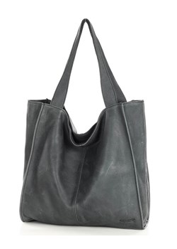Duża torba shopper skórzana sogni d'oro - MARCO MAZZINI czarna ze sklepu Verostilo w kategorii Torby Shopper bag - zdjęcie 167686021