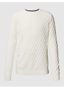 Sweter z dzianiny z fakturowanym wzorem ze sklepu Peek&Cloppenburg  w kategorii Swetry męskie - zdjęcie 167686632