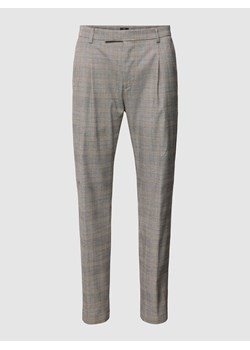 Spodnie do garnituru o kroju slim fit ze wzorem w kratę glencheck model ‘Salto’ ze sklepu Peek&Cloppenburg  w kategorii Spodnie męskie - zdjęcie 167697691