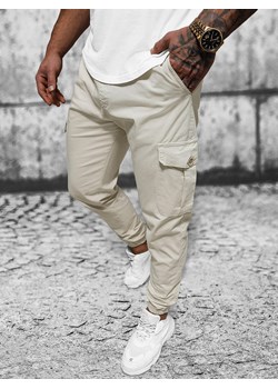Spodnie męskie joggery szare OZONEE O/PAN23023 ze sklepu ozonee.pl w kategorii Spodnie męskie - zdjęcie 167702861
