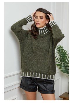 So Cachemire Sweter &quot;Alioth&quot; w kolorze khaki ze sklepu Limango Polska w kategorii Swetry damskie - zdjęcie 167709933
