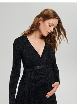 Reserved - Sukienka z metalizowaną nitką - czarny ze sklepu Reserved w kategorii Sukienki ciążowe - zdjęcie 167712351