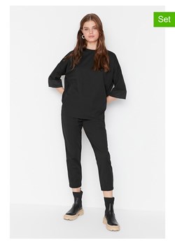 trendyol 2-częściowy zestaw w kolorze czarnym - koszulka, spodnie ze sklepu Limango Polska w kategorii Komplety i garnitury damskie - zdjęcie 167713912