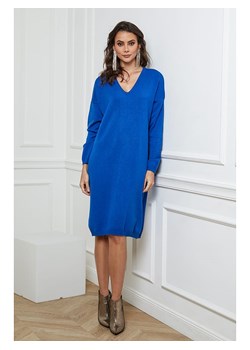 So Cachemire Sukienka dzianinowa &quot;Palerme&quot; w kolorze niebieskim ze sklepu Limango Polska w kategorii Sukienki - zdjęcie 167713940