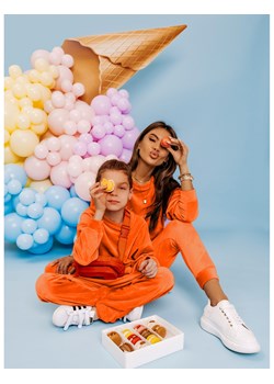 Welurowy dres dziecięcy NEMO - orange ze sklepu magmac.pl w kategorii Dresy dziewczęce - zdjęcie 167714601